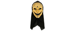 Masque doré brillant crazy killer pour adulte en vente chez Be Happy à Paris.