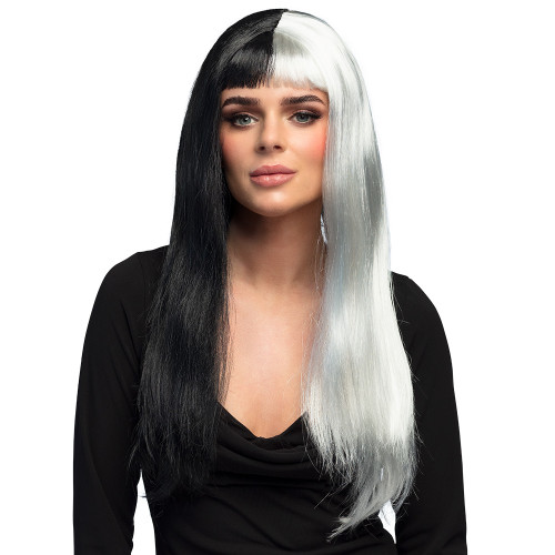 Perruque evil temptress, cruella luxe longue pour adulte en vente chez Be Happy à Paris.