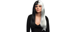 Perruque evil temptress, cruella luxe longue pour adulte en vente chez Be Happy à Paris.