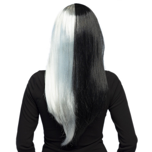 Perruque evil temptress, cruella luxe longue pour adulte en vente chez Be Happy à Paris.