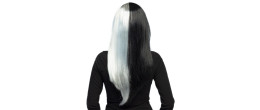 Perruque evil temptress, cruella luxe longue pour adulte en vente chez Be Happy à Paris.