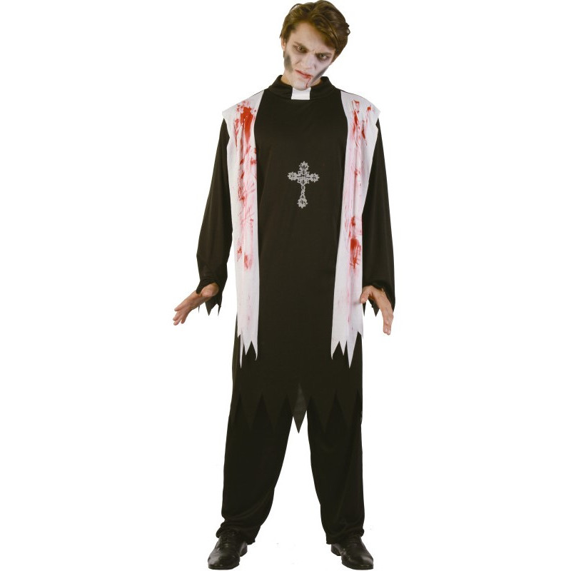 Déguisement prêtre zombie