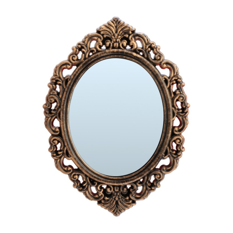 Miroir antique bronze 40cm