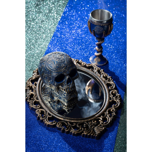 Miroir antique bronze 40cm