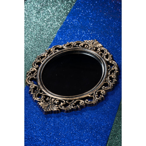Miroir antique bronze 40cm