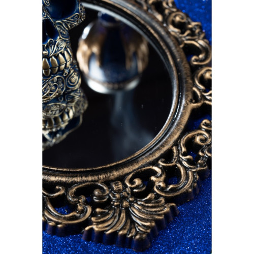 Miroir antique bronze 40cm