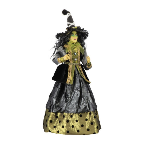 Décoration sorcière robe verte 62cm