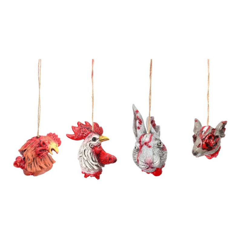 Collier tête d'animaux décapités