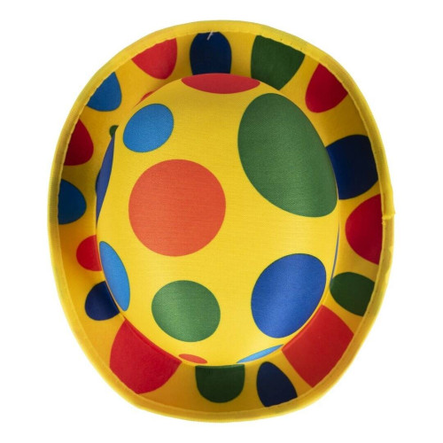 Chapeau melon de clown multicolore luxe pour adulte en vente chez Be Happy à Paris