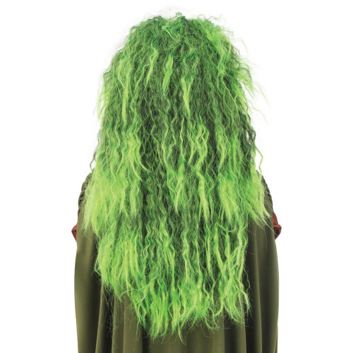 Perruque sorcière verte crépus