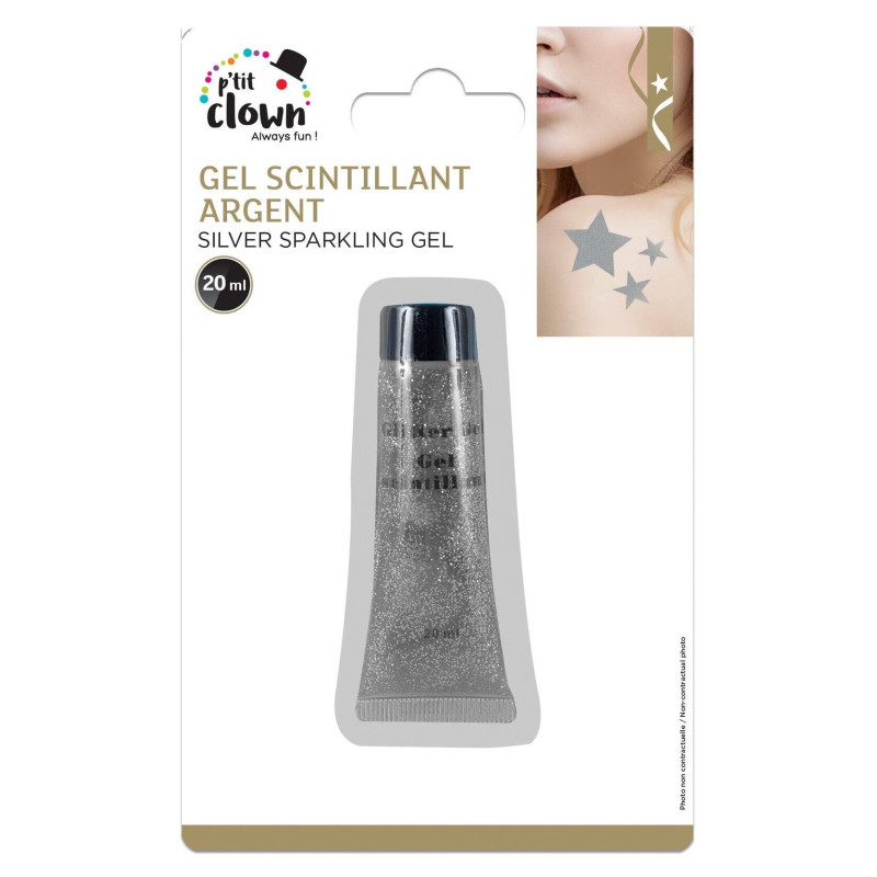 Tube paillettes argent gel