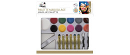 Palette de maquillages fard pour enfant et adulte avec 11 couleurs + 6 crayons en vente chez Be Happy à Paris