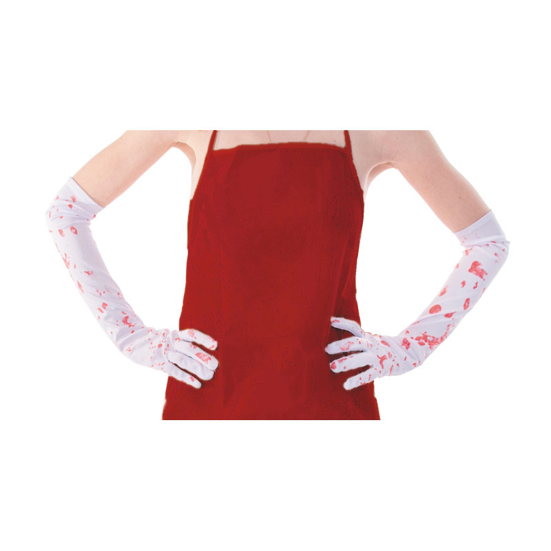 Gants blanc ensanglantée 40cm
