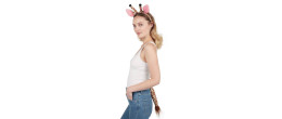 Set d'animaux girafe avec serre-tête et queue en vente chez Be Happy.