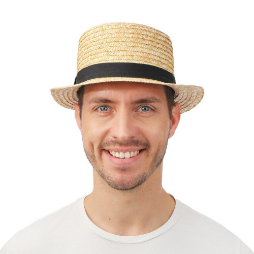 Canotier en paille luxe