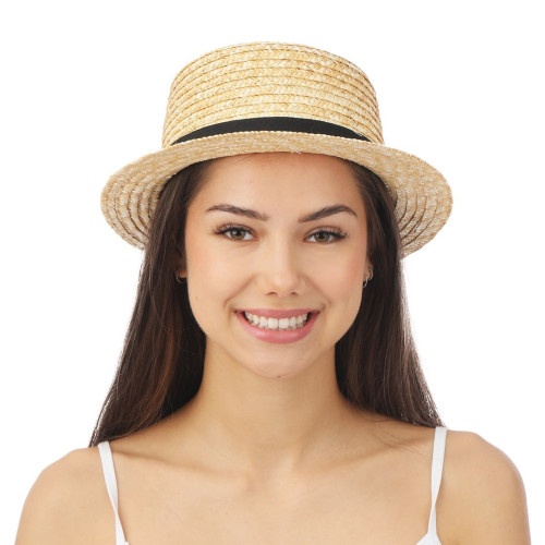 Canotier en paille luxe