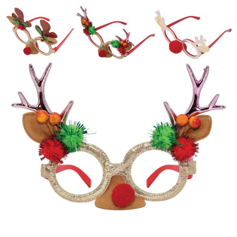 Lunettes festif spécial renne Noël pour adulte et enfant en vente chez Be Happy. Boutique de cadeau et déguisement