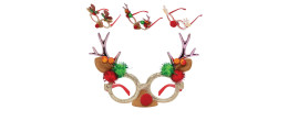 Lunettes festif spécial renne Noël pour adulte et enfant en vente chez Be Happy. Boutique de cadeau et déguisement
