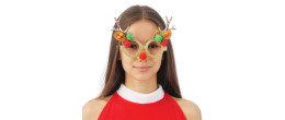 Lunettes festif spécial renne Noël pour adulte et enfant en vente chez Be Happy. Boutique de cadeau et déguisement
