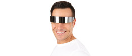 Paire de lunettes futuriste, cosmonaute en miroir pour adulte en vente chez Be Happy, boutique lunettes festif et à thème