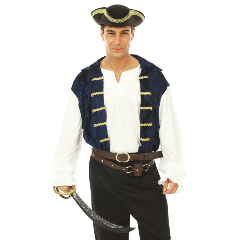 Ceinture porte épée médiéval, pirate luxe en simili cuir marron pour adulte en vente chez Be Happy