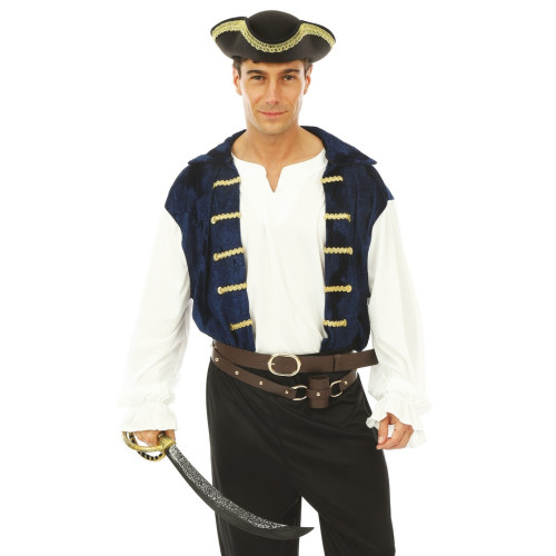 Ceinture porte épée médiéval, pirate luxe en simili cuir marron pour adulte en vente chez Be Happy