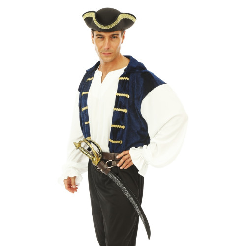 Ceinture porte épée médiéval, pirate luxe en simili cuir marron pour adulte en vente chez Be Happy