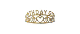 Diadème anniversaire adulte en métal couleur or, couronne birthday girl en vente chez Be Happy