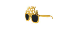 Paire de lunettes "Happy new year" couleur or pour adulte en vente à Be Happy, boutique de fête et accessoire réveillon