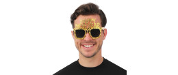 Paire de lunettes "Happy new year" couleur or pour adulte en vente à Be Happy, boutique de fête et accessoire réveillon