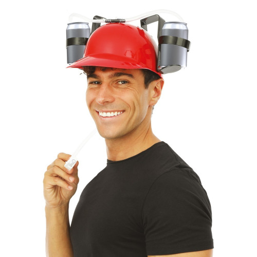 Casque à bière antisoif rouge