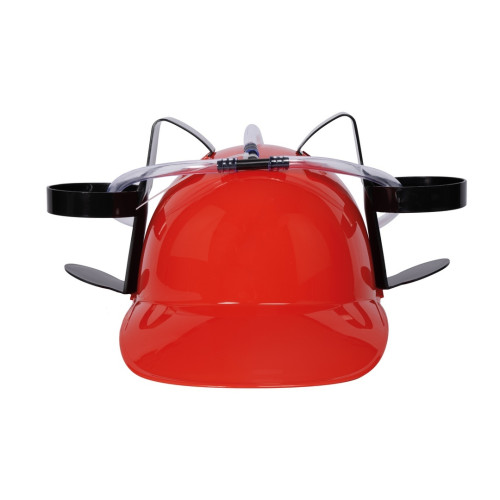Casque à bière antisoif rouge