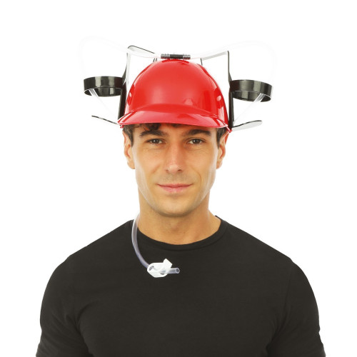 Casque à bière antisoif rouge
