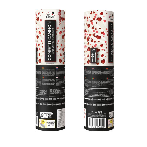 Canon confettis coeur rouge en vente chez Be Happy