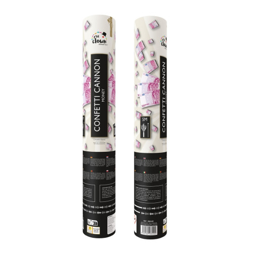 Canon à confettis 40cm billet 500 euros de en papier, projection 5m en vente chez Be Happy