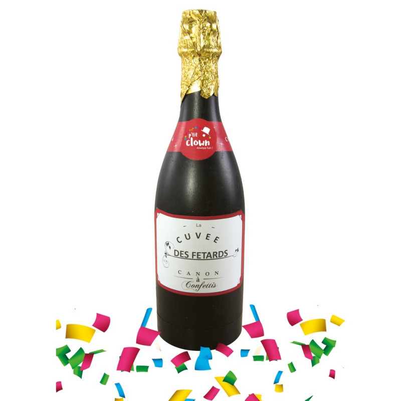 Canon confettis bouteille champagne
