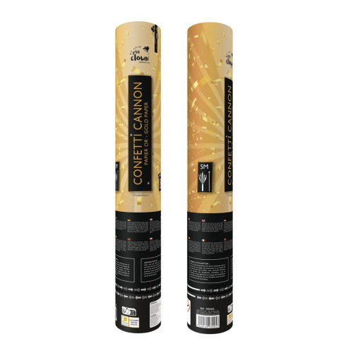 Canon à confettis doré 40cm
