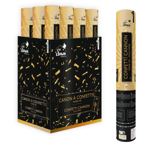 Canon à confettis doré 40cm