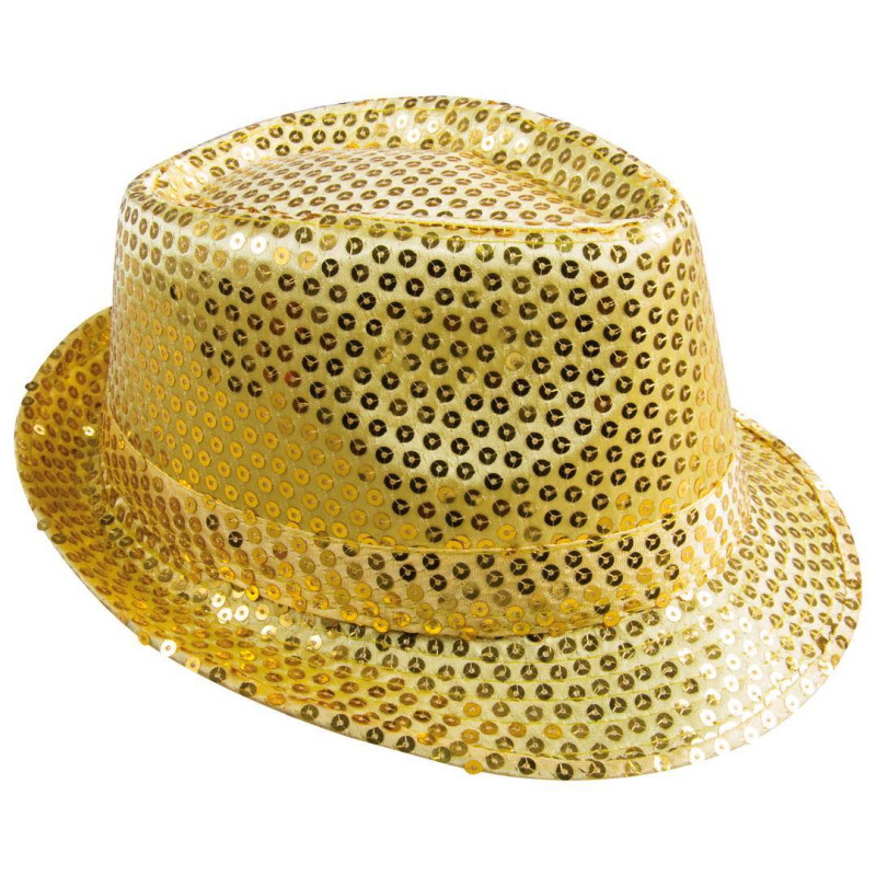 Borsalino disco sequin doré