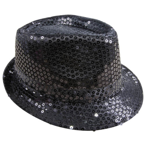 Borsalino disco sequin noir