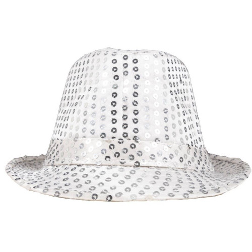 Borsalino disco sequin argenté