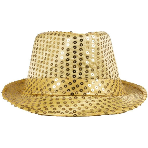 Borsalino disco sequin doré