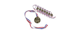 8 Médailles de champion, winner couleur or en vente chez Be Happy.
