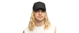 Casquette avec cheveux blond pour adulte en vente chez Be Happy
