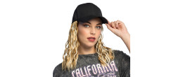 Casquette avec cheveux blond pour adulte en vente chez Be Happy