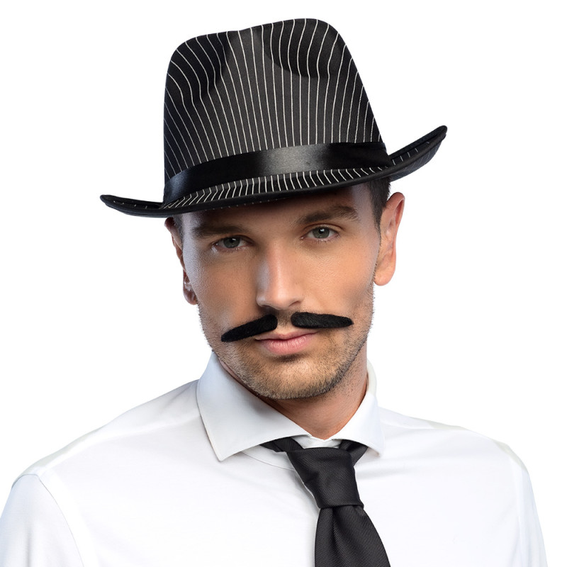 Moustache fine année 1920 1930 gangster borsalino en vente à Be Happy