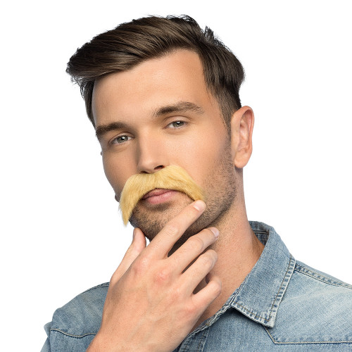 Moustache année 60's blond