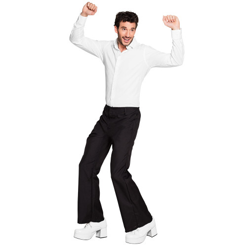 Pantalon disco noire homme