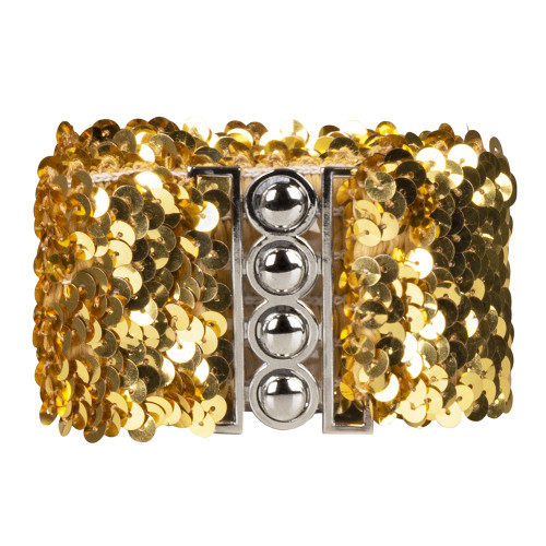 Ceinture disco à paillettes or