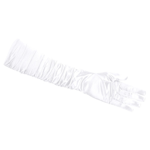 Gants long plissée blanc